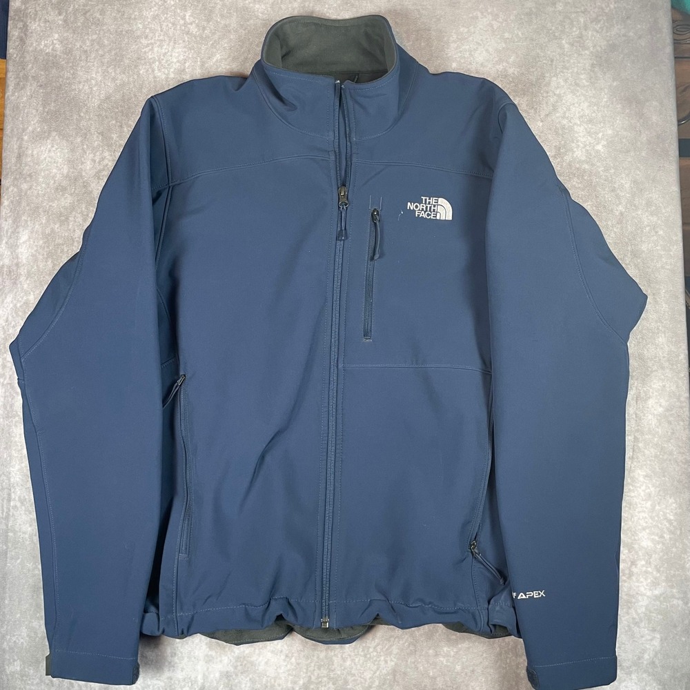 The North Face Mens Apex Bionic Softshell Jacket‎ Navy Blue Size Medium Full Zip